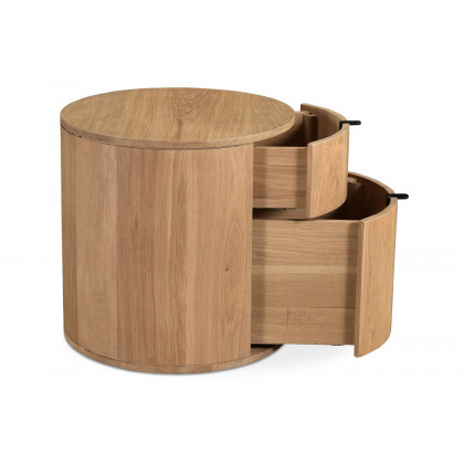 Moe's Theo Scandinavian 2-Drawer Nightstand - Natural