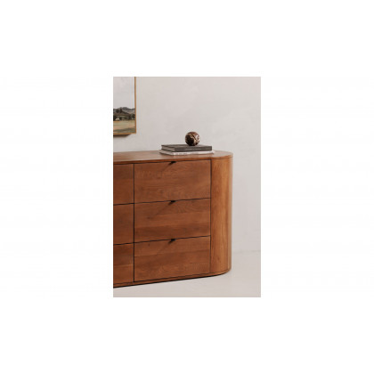 Moe's Theo Scandinavian 6 Drawers Dresser - Brown