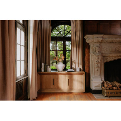 Moe's - Angle Large Oak Sideboard in Brown