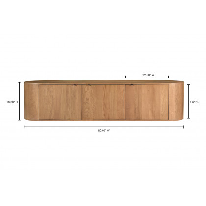 Moe's - Theo Media Bench in Brown