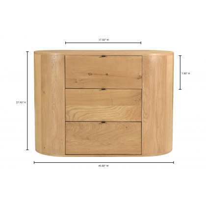 Moe's - Theo 3 Drawer Chest in Brown