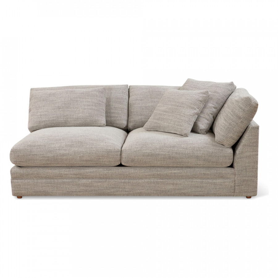 Moe's Malin Modern One Arm Right Facing Sofa - Light Gray