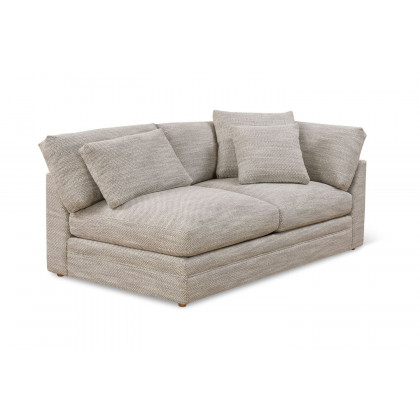 Moe's Malin Modern One Arm Right Facing Sofa - Light Gray