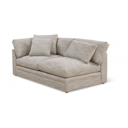 Moe's Malin Modern One Arm Left Facing Sofa - Light Gray