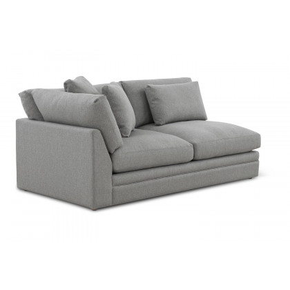 Moe's Malin Modern One Arm Left Facing Sofa - Gray