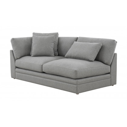 Moe's Malin Modern One Arm Left Facing Sofa - Gray