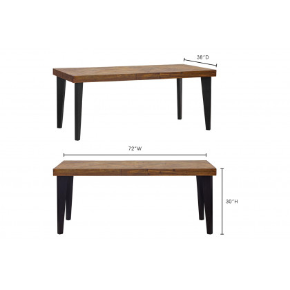 Moe's Parq Rectangular Dining Table - Brown
