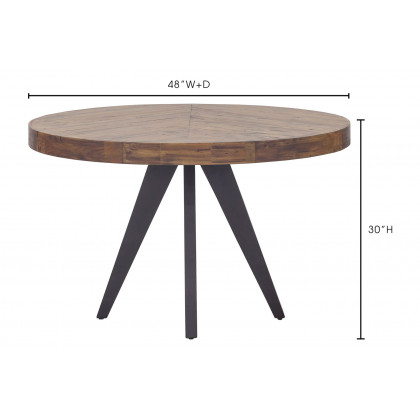 Moe's Parq Round Dining Table - Cappuccino, 48"