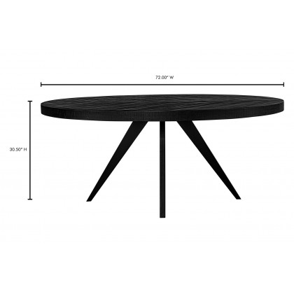 Moe's Parq Oval Dining Table - Black