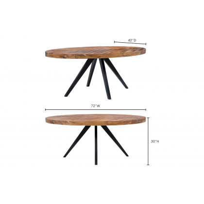 Moe's Parq Oval Dining Table - Cappuccino