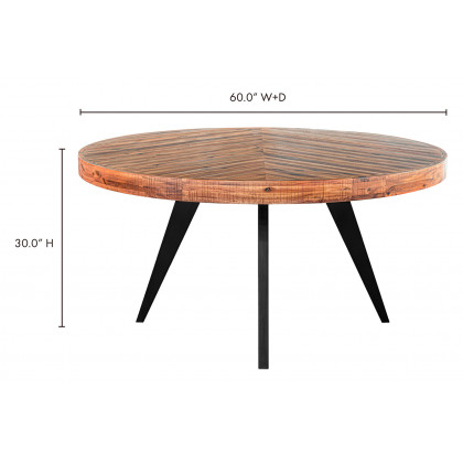 Moe's Parq Round Dining Table - Amber, 60"