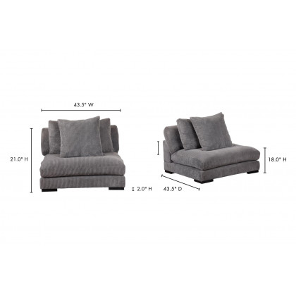 Moe's Tumble Slipper Chair - Dark Gray