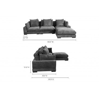 Moe's Tumble Lounge Modular Sectional - Dark Gray