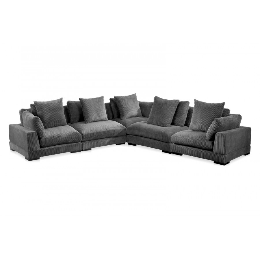Moe's Tumble Classic L Modular Sectional - Dark Gray