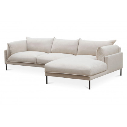 Moe's Jamara Scandinavian Right Facing Sectional - Sandy Beige