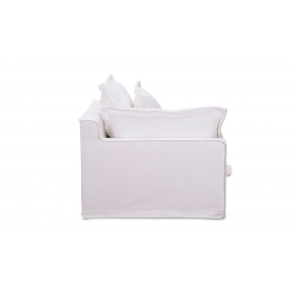 Moe's Olivia Rustic Left Arm Chair - White