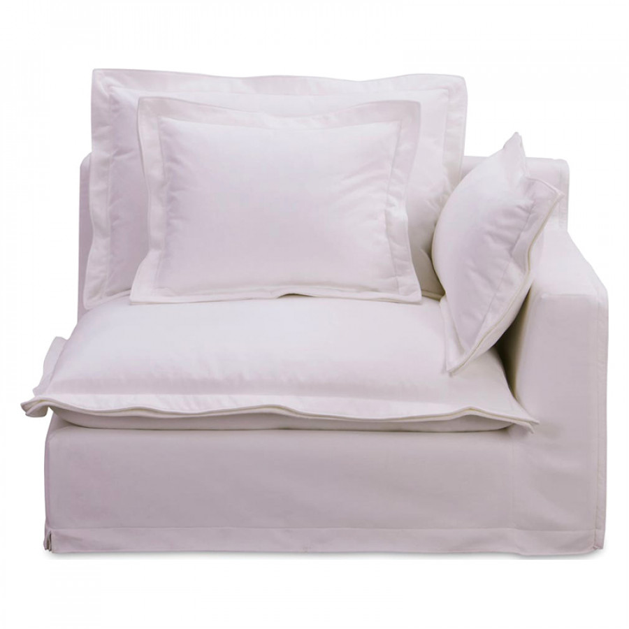 Moe's Olivia Rustic Right Arm Chair - White