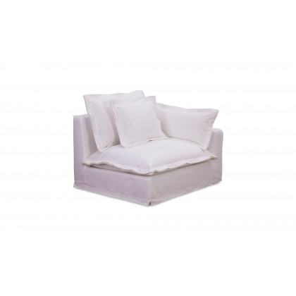 Moe's Olivia Rustic Right Arm Chair - White