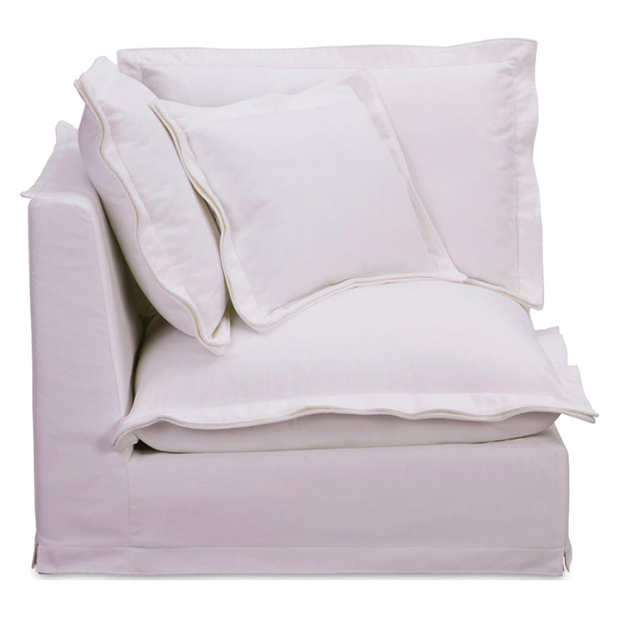 Moe's Olivia Rustic Corner Chair - White