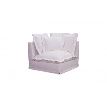 Moe's Olivia Rustic Corner Chair - White