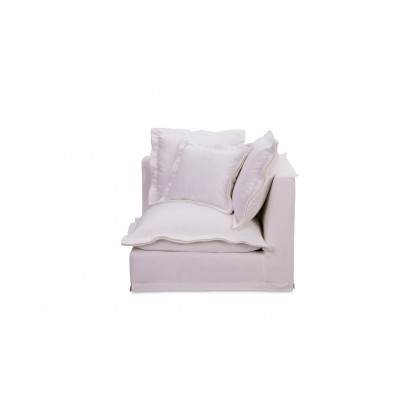 Moe's Olivia Rustic Corner Chair - White