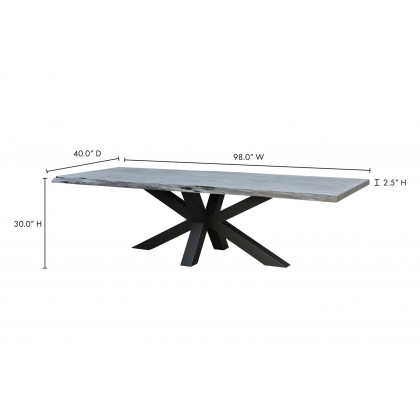 Moe's Edge Dining Table - Light Gray, Large