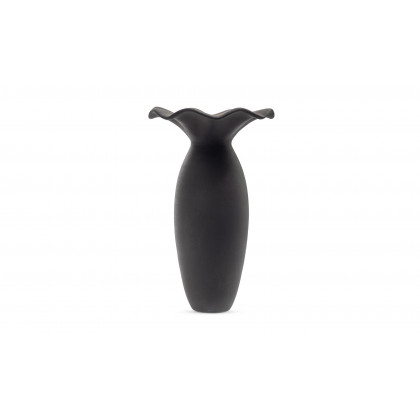 Moe's Ruffle Decorative Vessel - Black, 16in