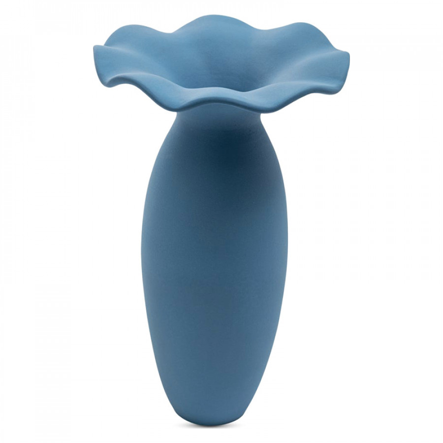 Moe's Ruffle Decorative Vessel - Blue, 16in