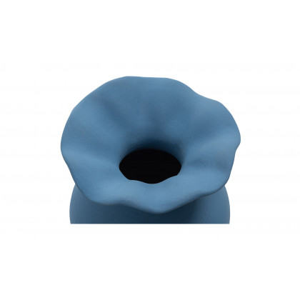 Moe's Ruffle Decorative Vessel - Blue, 12in