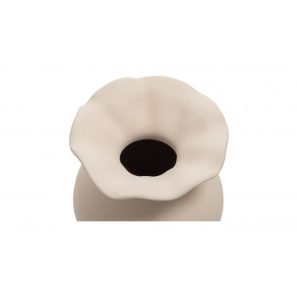 Moe's Ruffle Decorative Vessel - Ecru, 12in