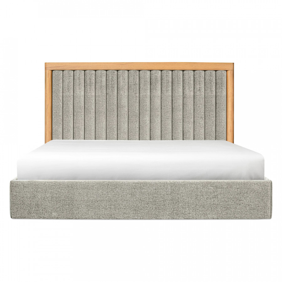 Moe's Nina Contemporary King Size Bed - Gray Mist