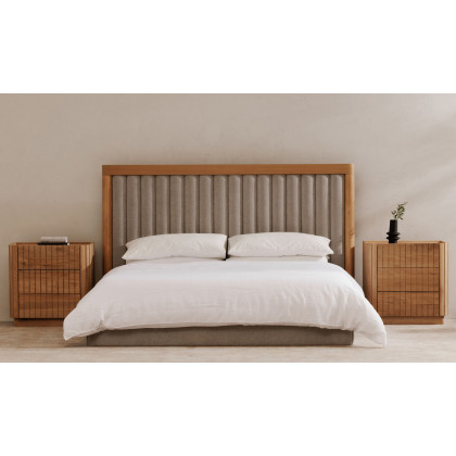 Moe's Nina Contemporary King Size Bed - Gray Mist