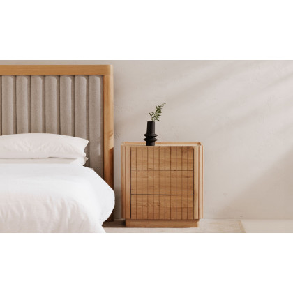 Moe's Nina Contemporary King Size Bed - Gray Mist