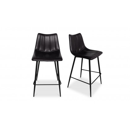 Moe's Alibi Contemporary Counter Stool Set of 2 - Black