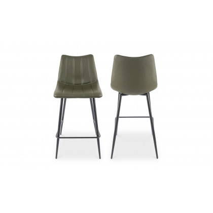Moe's Alibi Contemporary Counter Stool Set of 2 - Dark Green