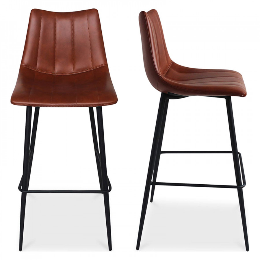 Moe's Alibi Contemporary Bar Stool Set of 2 - Brown