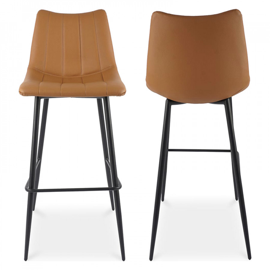 Moe's Alibi Contemporary Bar Stool Set of 2 - Tan