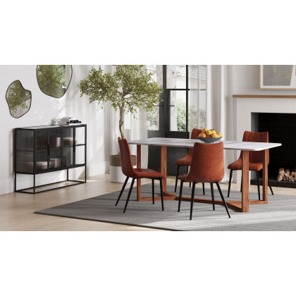 Moe's Alibi Contemporary Dining Chair Set of 2 - Brown