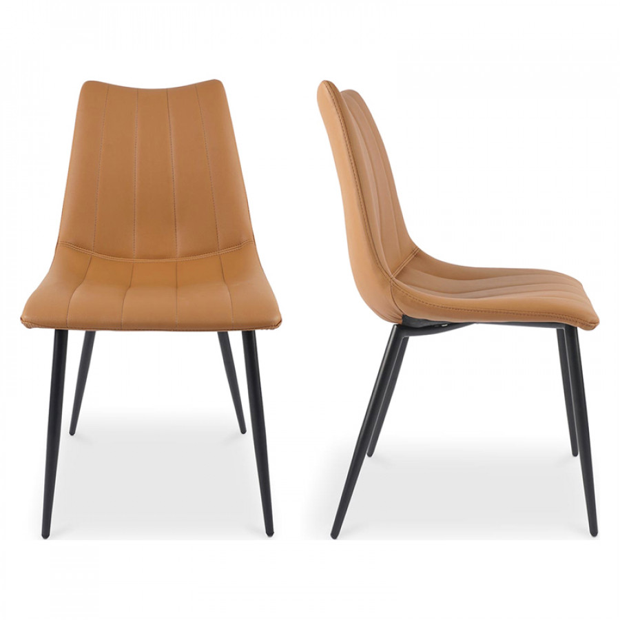 Moe's Alibi Contemporary Dining Chair Set of 2 - Tan