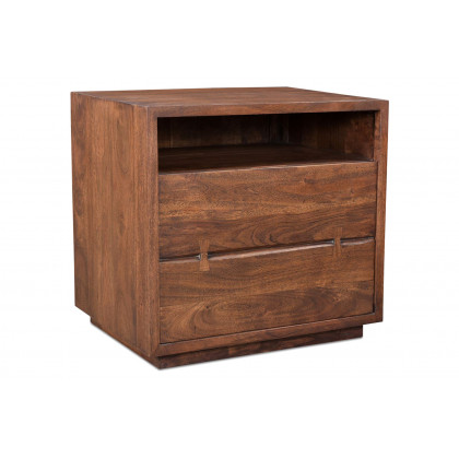 Moe's Madagascar 2 Drawer Nightstand - Brown