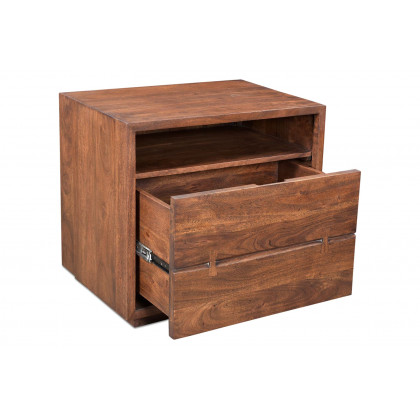 Moe's Madagascar 2 Drawer Nightstand - Brown