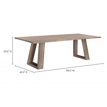 Moe's Tanya Rectangular Dining Table - Gray