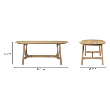 Moe's Trie Dining Table - Natural, Large