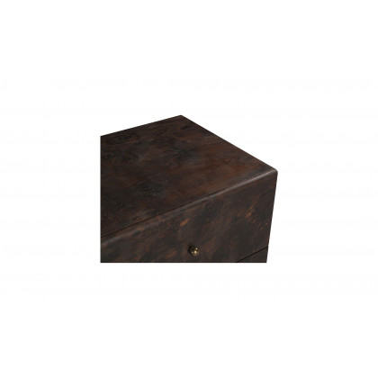 Moe's York Modern 2 Drawers Nightstand - Dark Brown