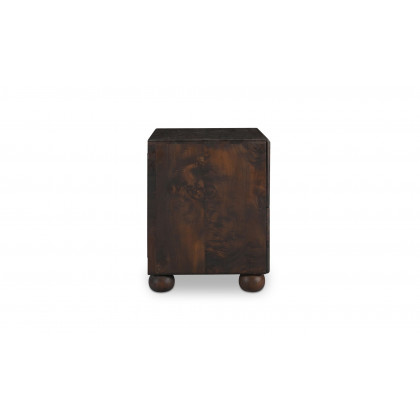 Moe's York Modern 2 Drawers Nightstand - Dark Brown