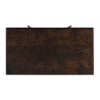 Moe's York Modern 3 Drawers Nightstand - Dark Brown