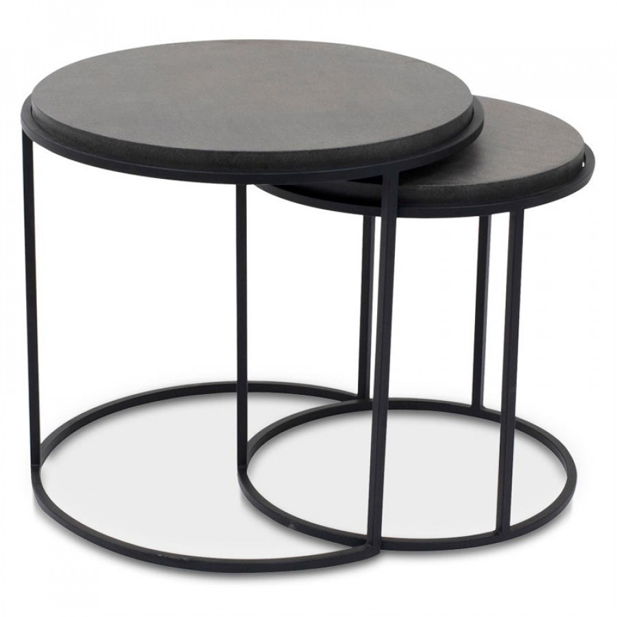 Moe's - Roost Nesting Tables Set of 2 in Black