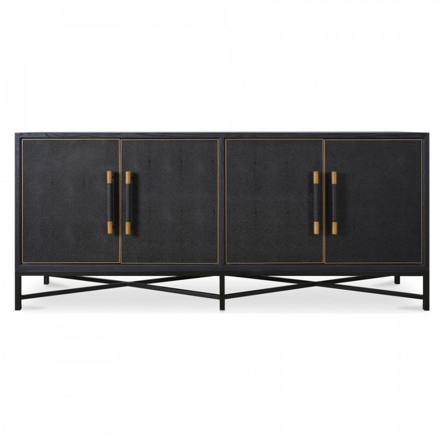 Moe's Mako Art Deco Small Sideboard - Black