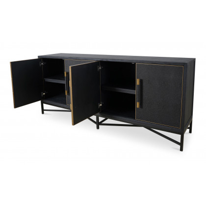 Moe's Mako Art Deco Small Sideboard - Black