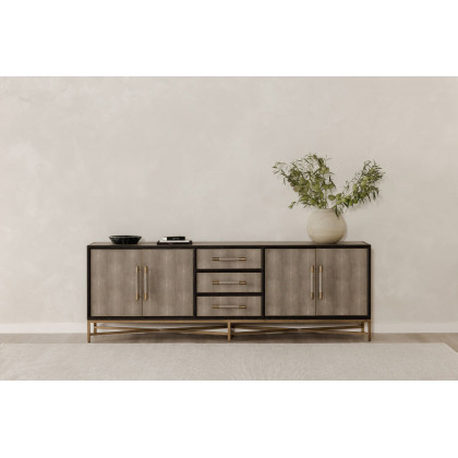 Moe's Mako Art Deco Large Sideboard - Gray